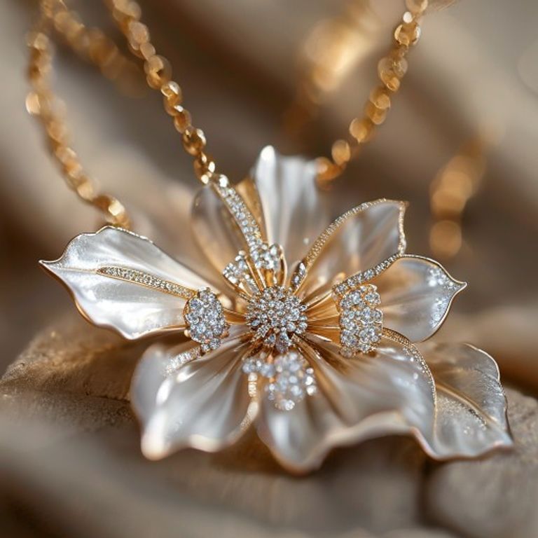 necklace closeup