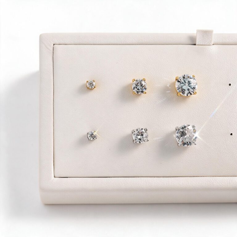Valichain - Petite Gem Round Ear Stud