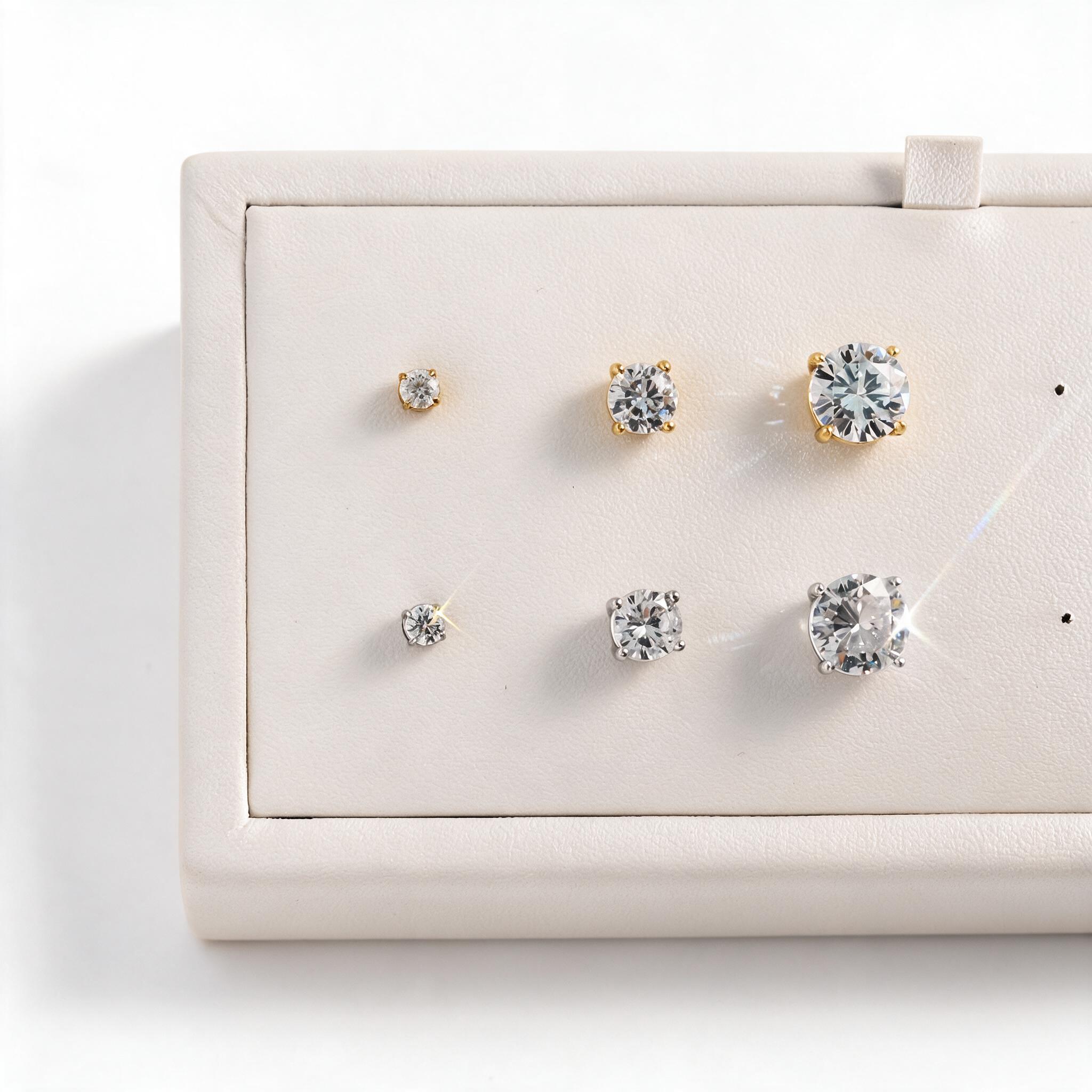 Valichain - Petite Gem Round Ear Stud