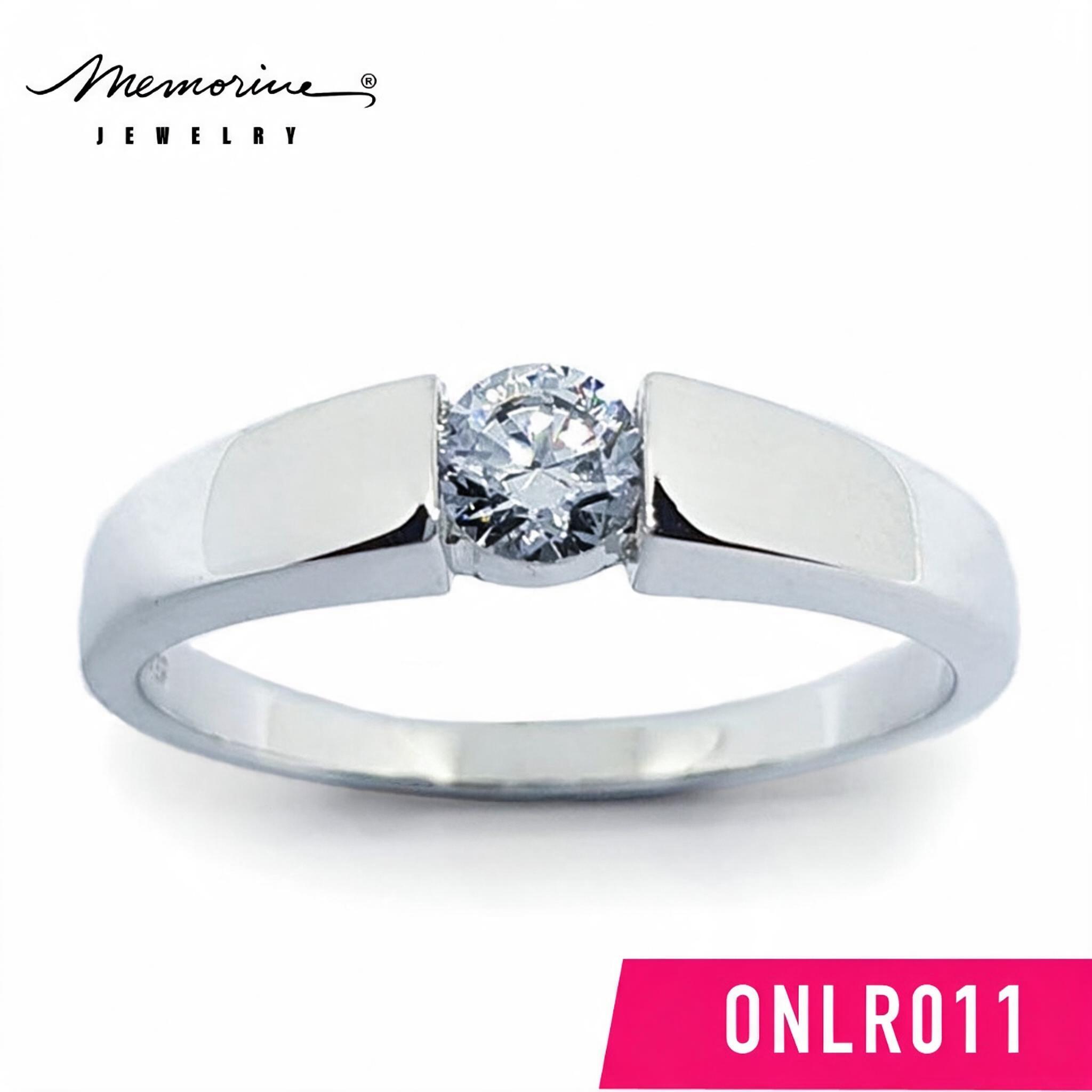 Memorine Jewelry แหวนเงินแท้ 925 ฝังเพชรสวิส (CZ) ONLR011