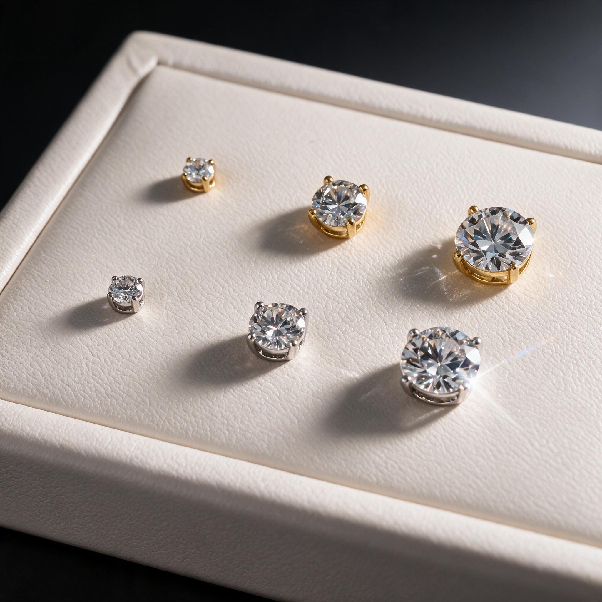 Valichain - Petite Gem Round Ear Stud - รายละเอียด
