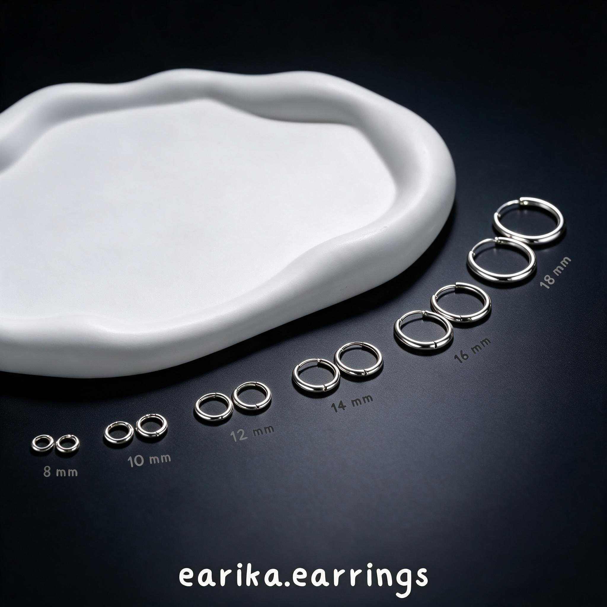 earika.earrings - ต่างหูห่วงเงินแท้ คนแพ้ง่ายใส่ได้ (มี 7 ไซ - รายละเอียด