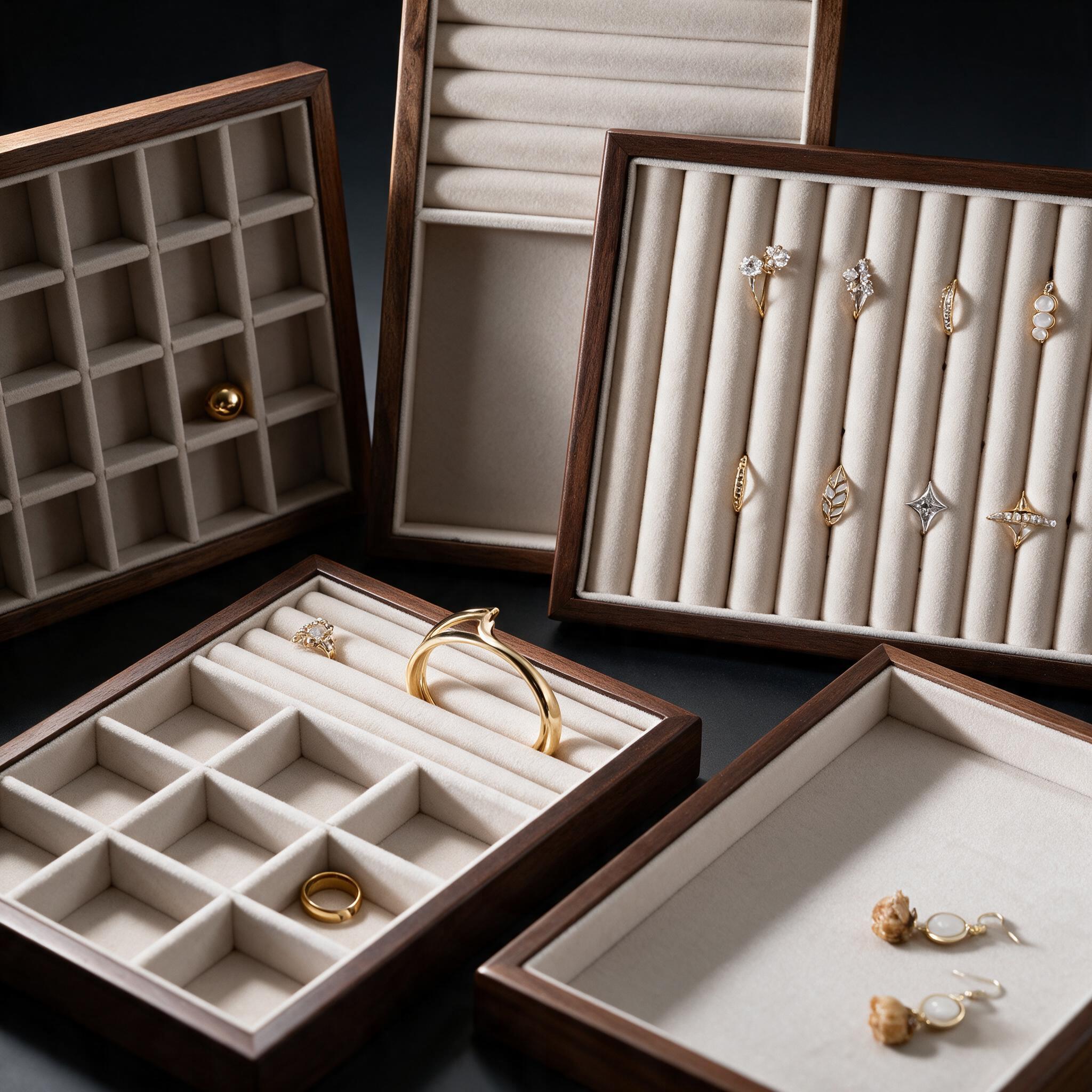 ถาดโชว์เครื่องประดับอเนกประสงค์ แหวน ตุ้มหู สร้อย เก็บจัดวาง - รายละเอียด