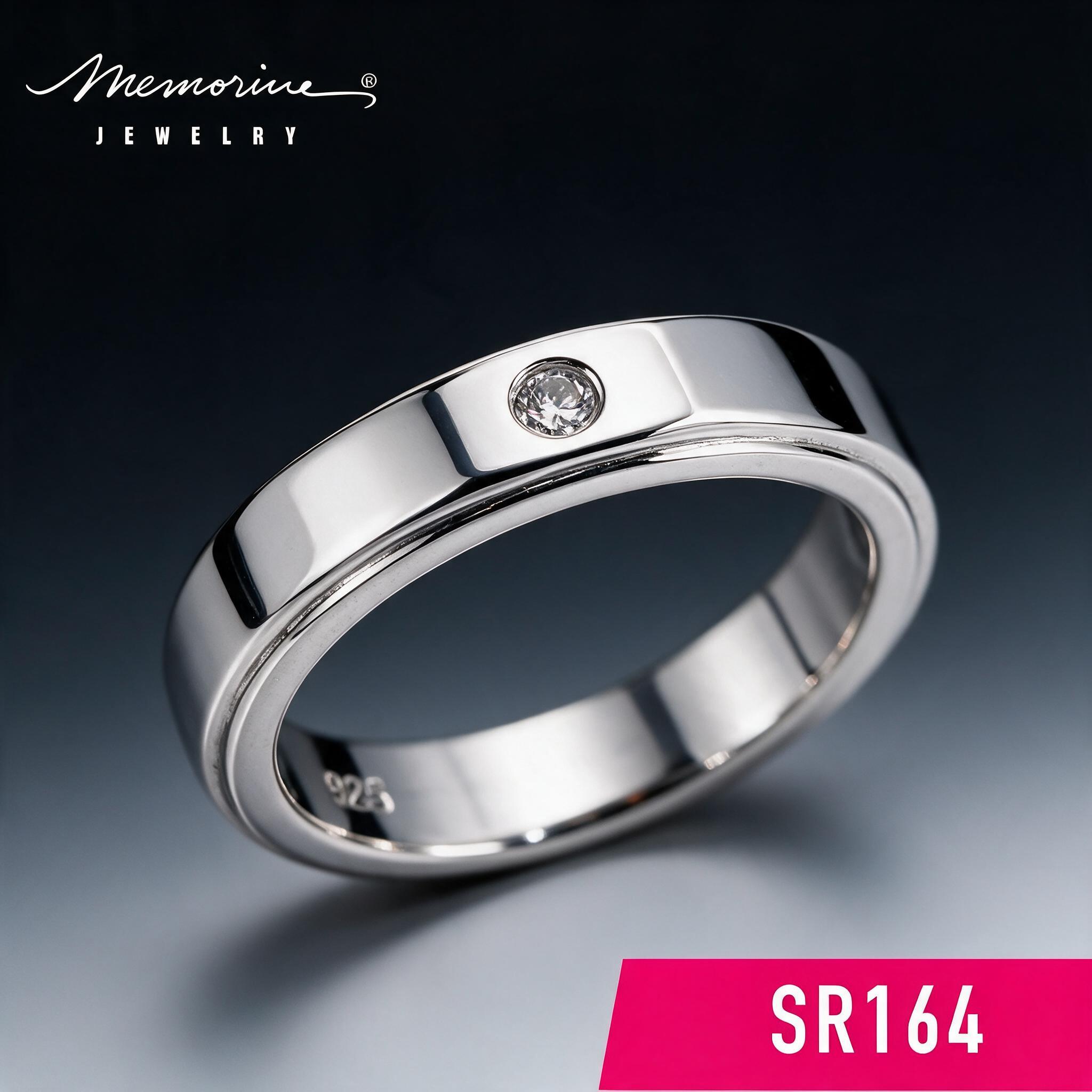 Memorine Jewelry แหวนเงินแท้ 925 ฝังเพชรสวิส (CZ) : SR164 - รายละเอียด