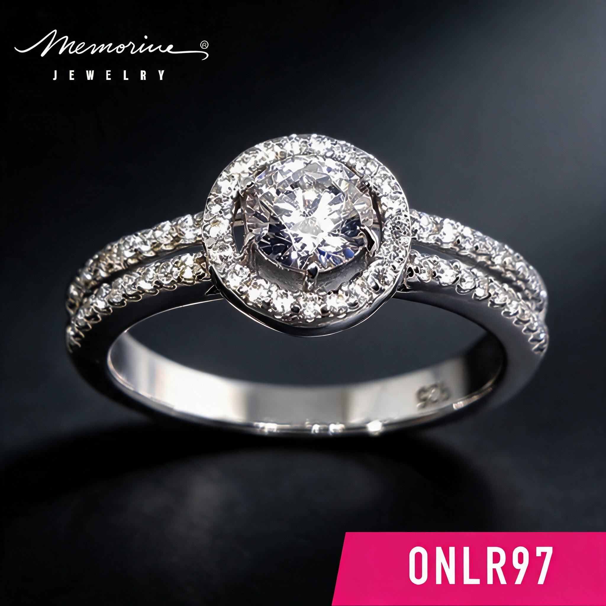 Memorine Jewelry แหวนเงินแท้ 925 ฝังเพชรสวิส (CZ) : ONLR97 - รายละเอียด