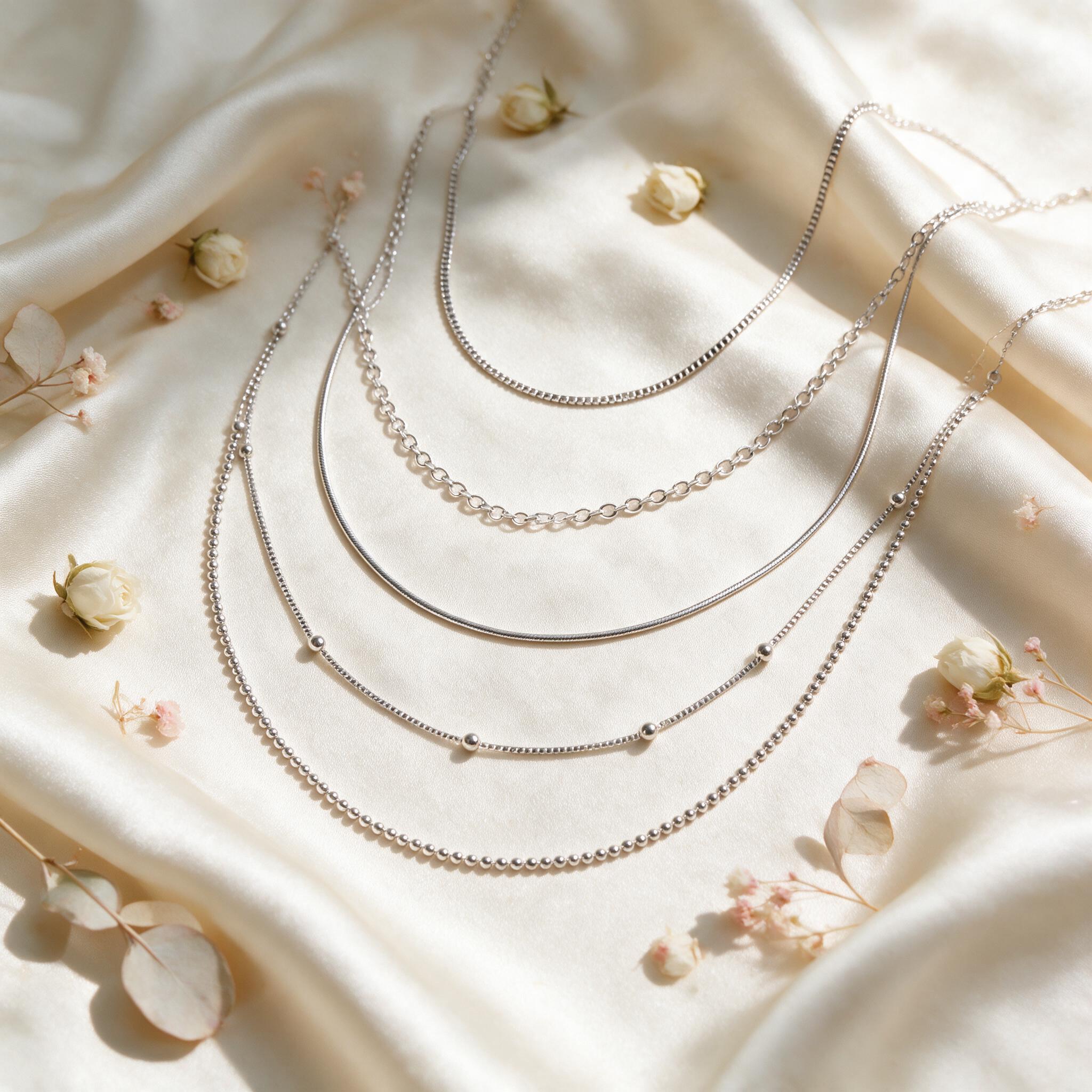 [มีใบรับรองเงินเเท้] MCbrand.Jewelry🩵 สร้อยเปล่าเงินเเท้ 92 - สไตล์ลิ่ง