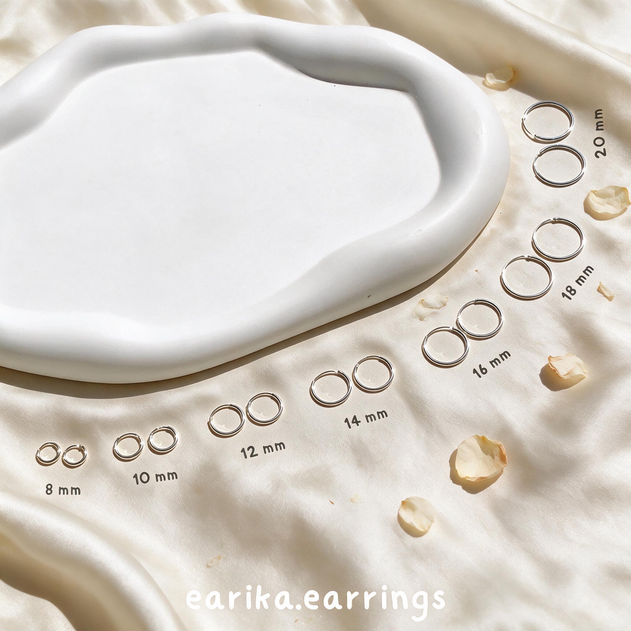 earika.earrings - ต่างหูห่วงเงินแท้ คนแพ้ง่ายใส่ได้ (มี 7 ไซ - สไตล์ลิ่ง
