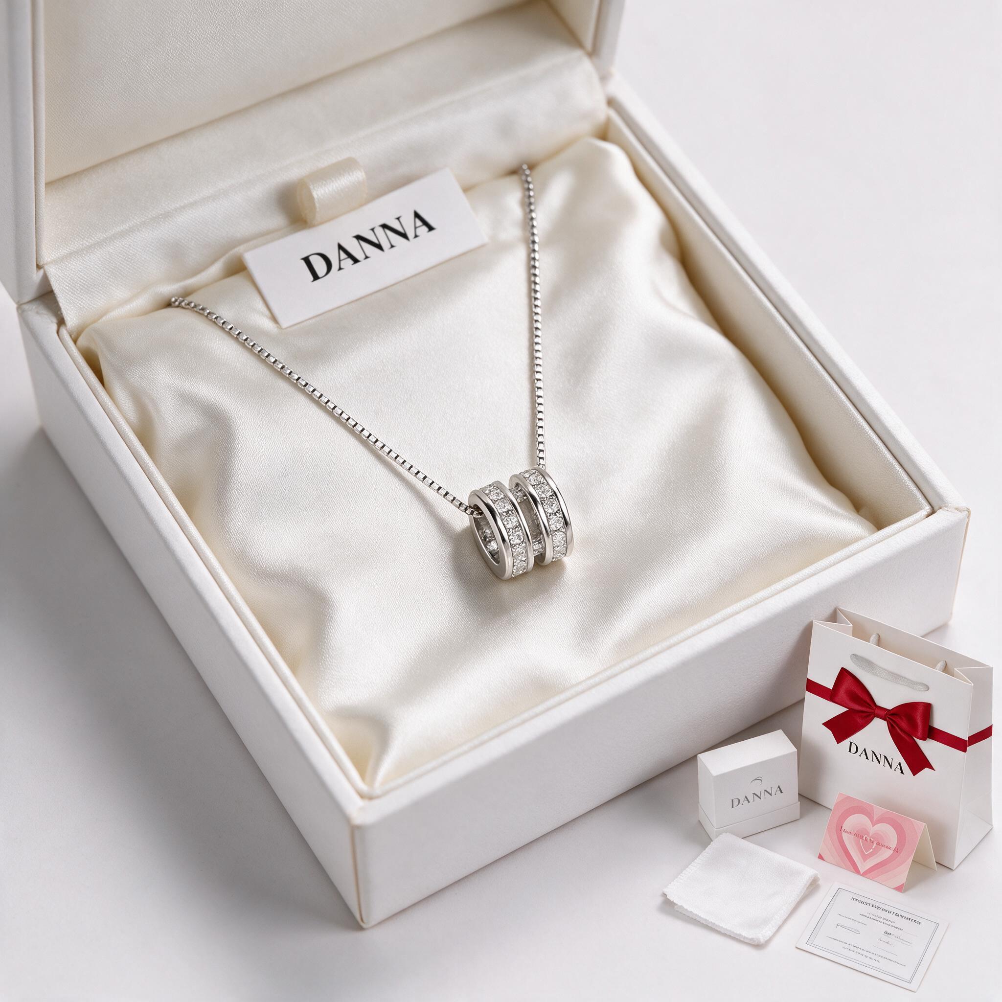 Danna Jewelry สร้อยสร้อยคอเบลล่า, เครื่องประดับดาน่า, dn0008 - กล่องของขวัญ