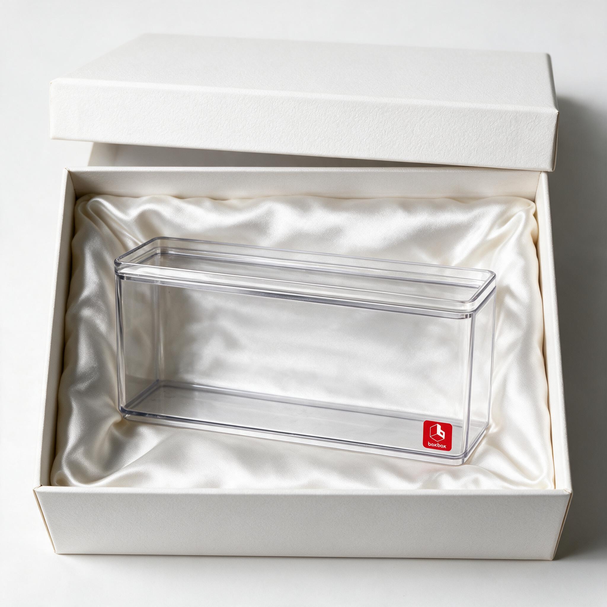boxbox BB01121 ขนาด 9 x 28 x 12.6 ซม.กล่องพลาสติกใสอเนกประสง - กล่องของขวัญ