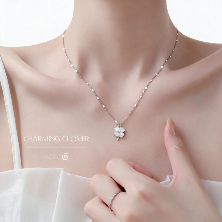 GLAMOR✨สร้อยคอมู Charming Clover สร้อยคอสวยๆ สร้อยคอเงิน สร้