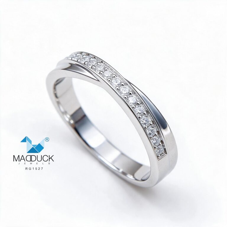 Madduckjewels RG1527 เงินแท้ 925 CZ / โมอิส (Moissanite) / เ