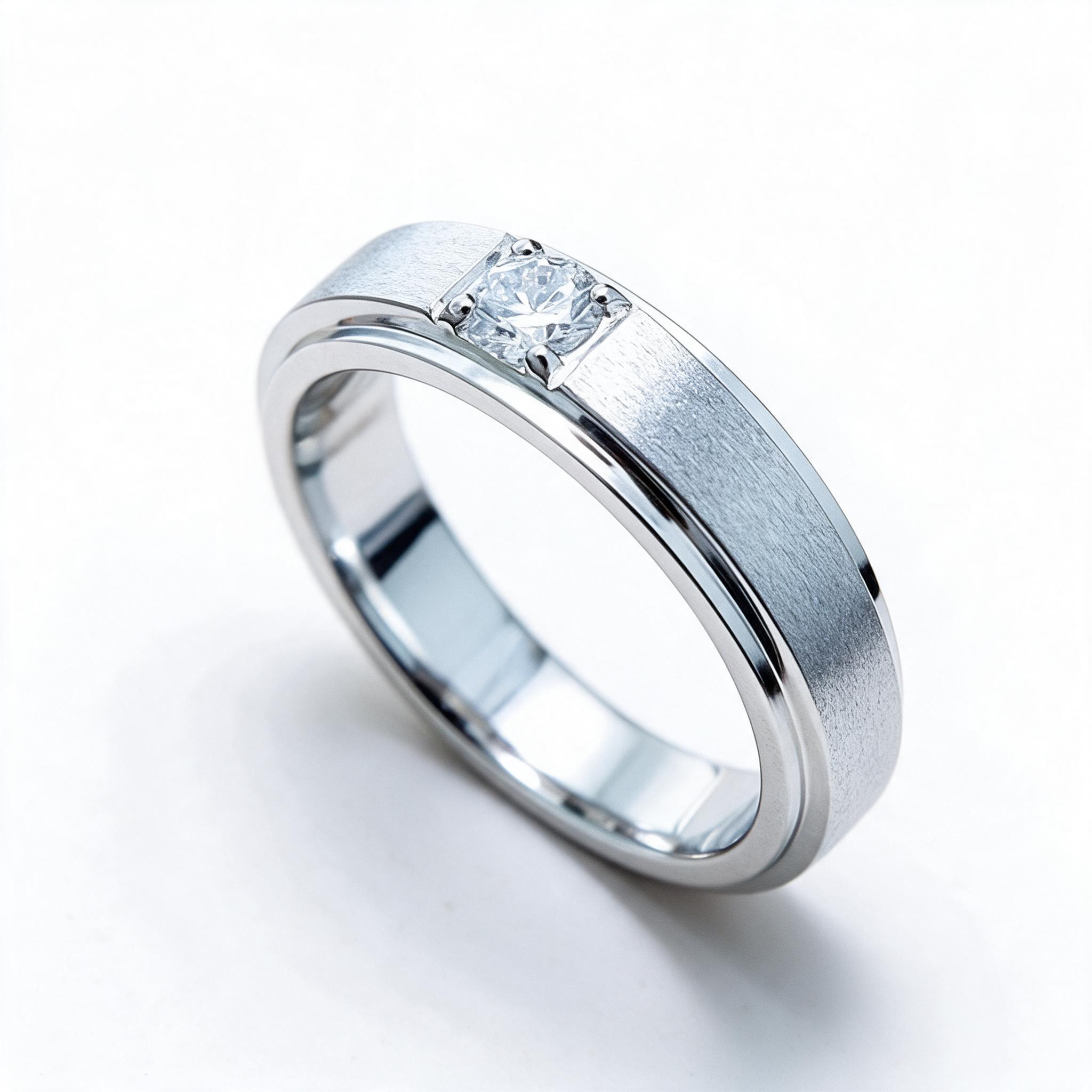 Madduckjewels RG1419WGR แหวนเงินแท้ 925 CZ / โมอิส (Moissani