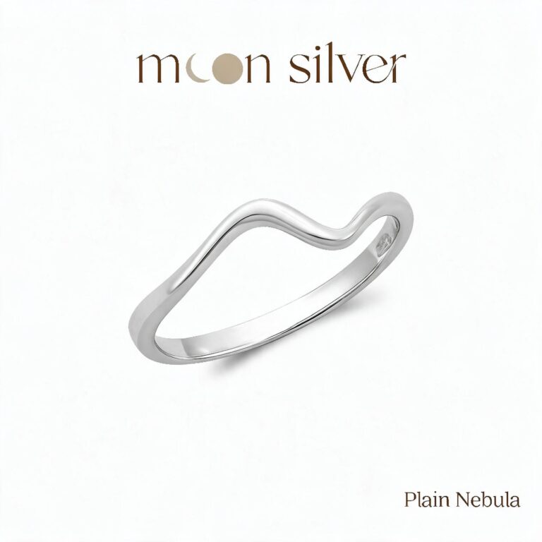 Moonsilver แหวนเงิน รุ่น Plain Nebula แหวนเงินแท้925 แหวนมิน