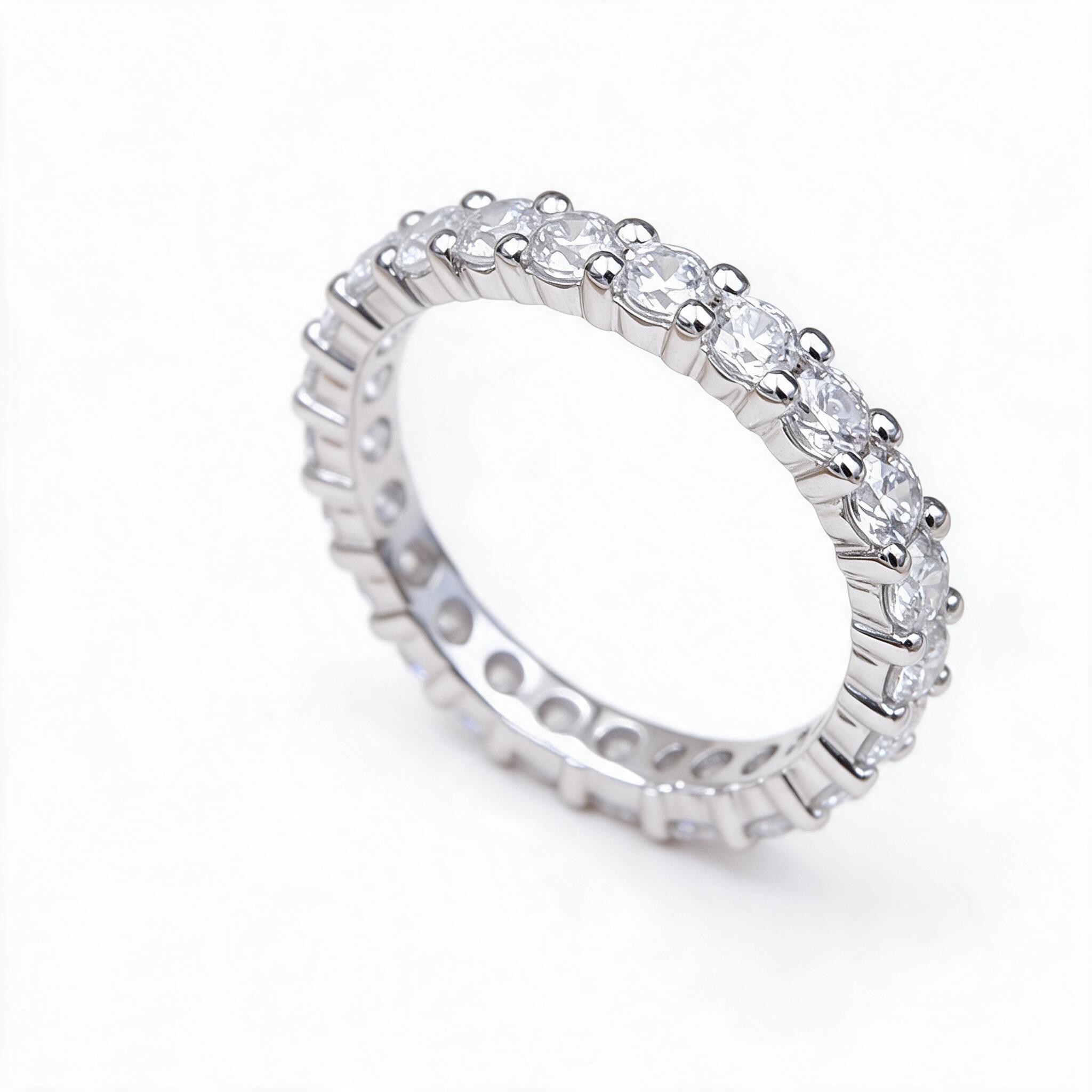 Madduckjewels RG1428 แหวนเงินแท้ 925 CZ / โมอิส (Moissanite)
