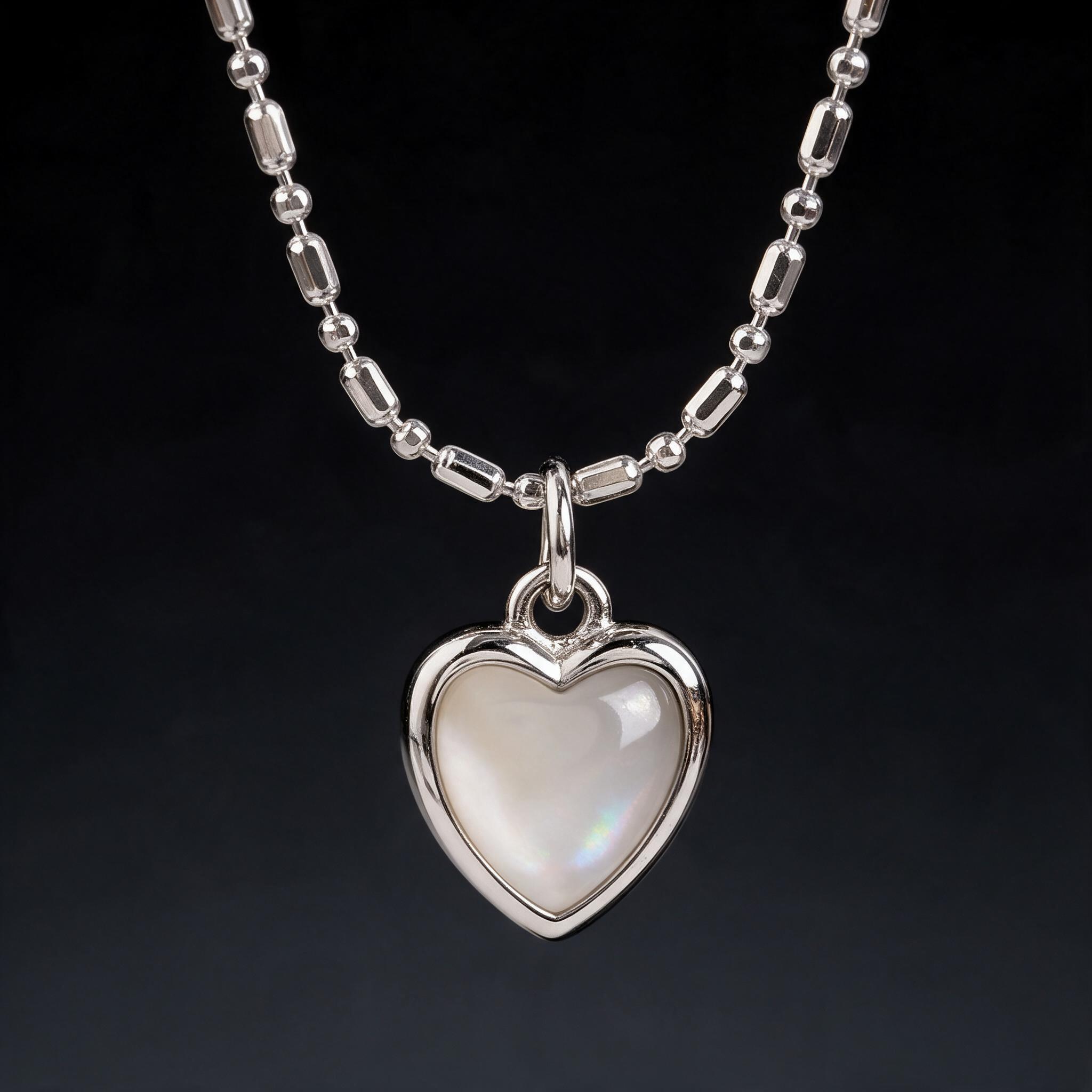 GLAMOR✨สร้อยหัวใจ Shell Heart สร้อยพร้อมจี้ สร้อยเงินแท้ จี้ - รายละเอียด