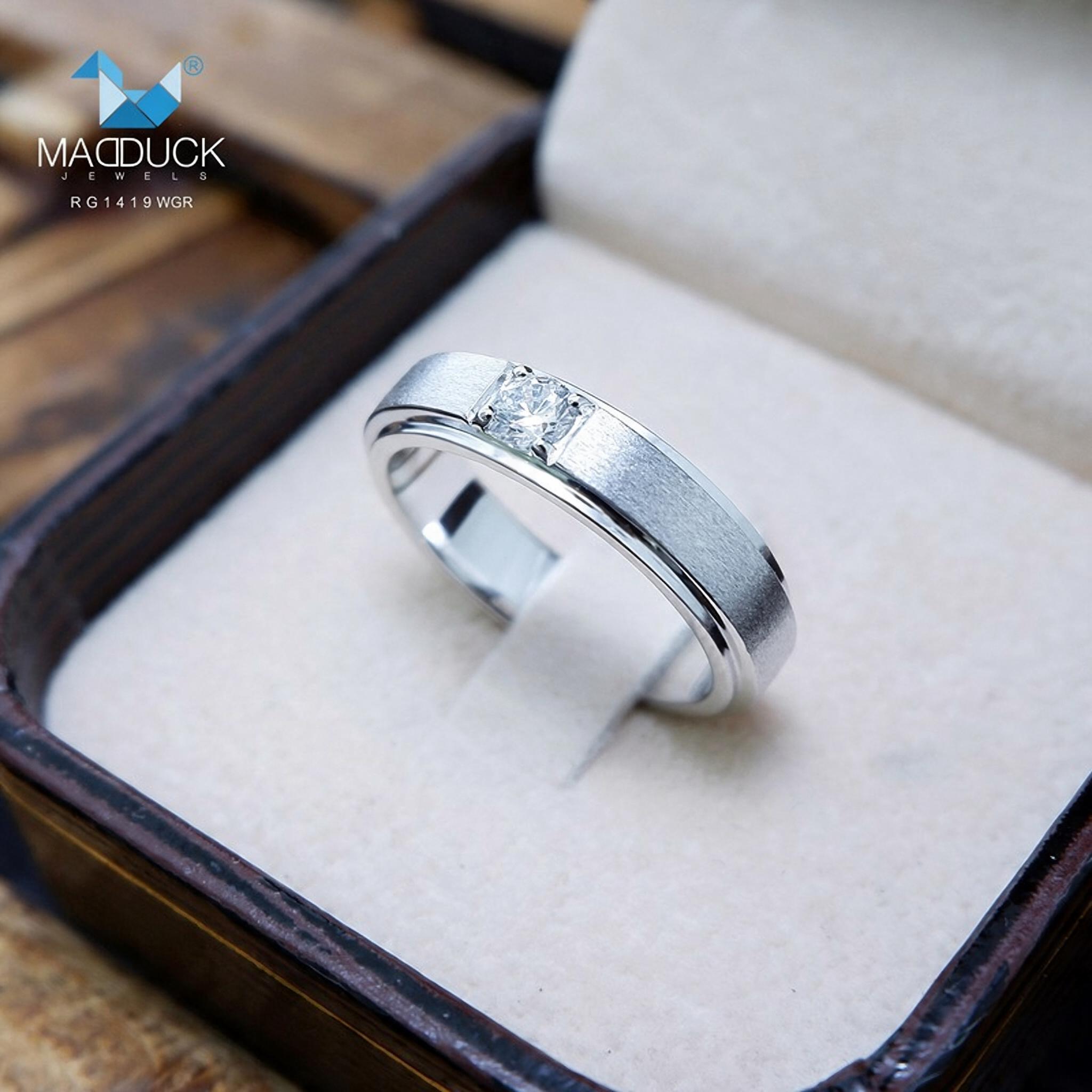 Madduckjewels RG1419WGR แหวนเงินแท้ 925 CZ / โมอิส (Moissani - รายละเอียด