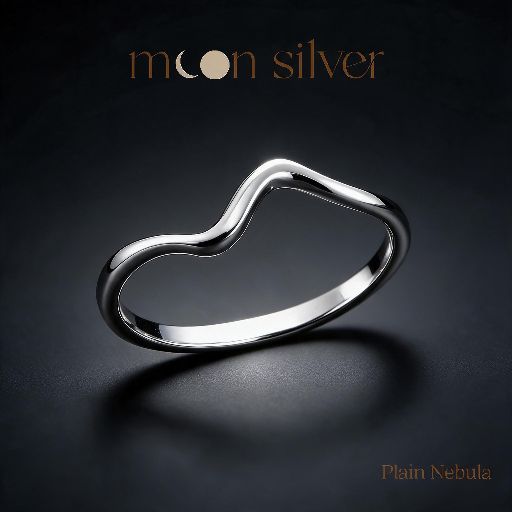 Moonsilver แหวนเงิน รุ่น Plain Nebula แหวนเงินแท้925 แหวนมิน - รายละเอียด