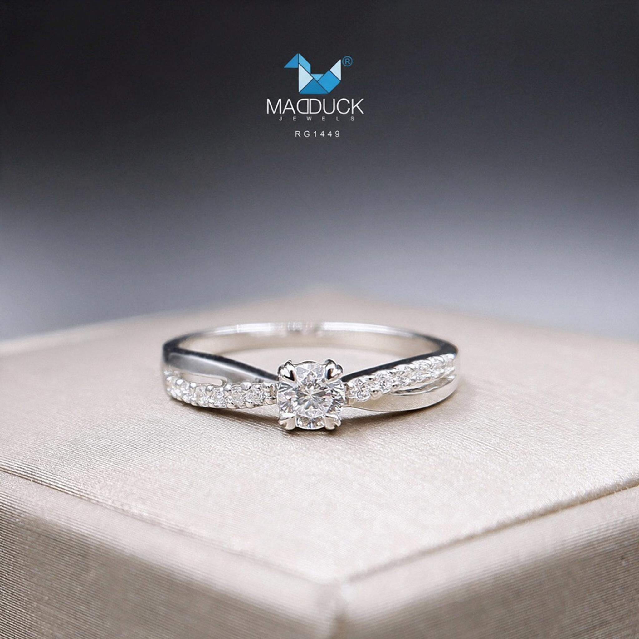 Madduckjewels RG1449 แหวนเงินแท้ 925 CZ / โมอิส (Moissanite) - รายละเอียด