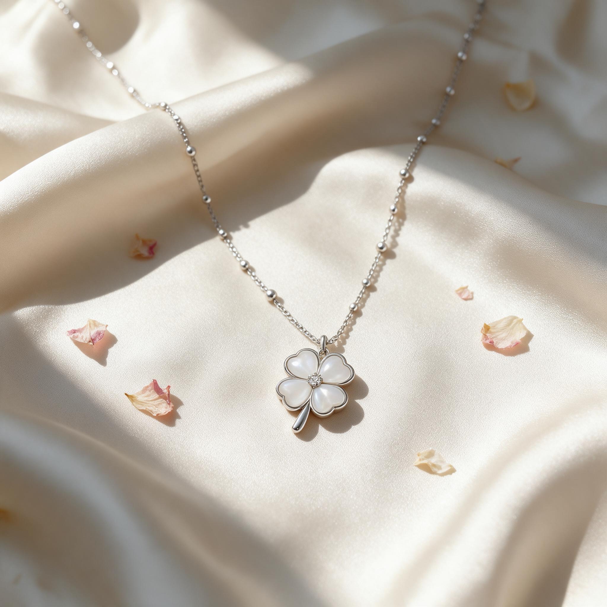 GLAMOR✨สร้อยคอมู Charming Clover สร้อยคอสวยๆ สร้อยคอเงิน สร้ - สไตล์ลิ่ง