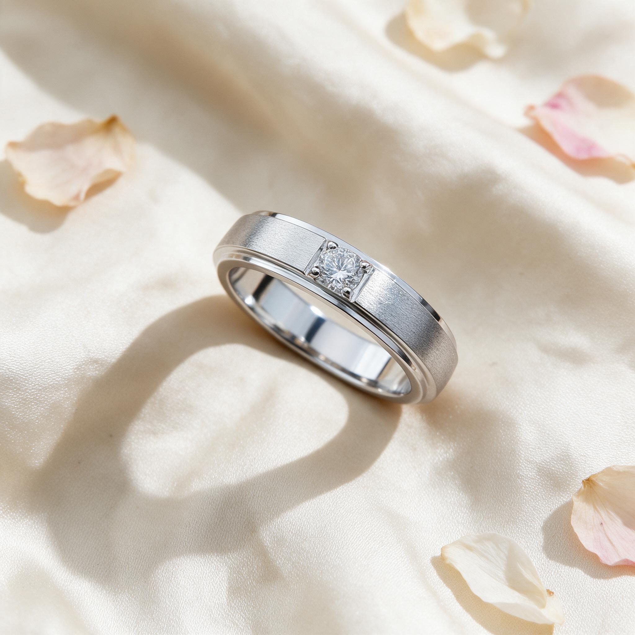 Madduckjewels RG1419WGR แหวนเงินแท้ 925 CZ / โมอิส (Moissani - สไตล์ลิ่ง